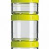 BlenderBottle GoStak Twist n' Lock Storage Jars, 4-Piece Starter Pak, Green