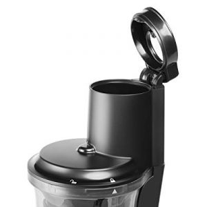 nutribullet Slow Juicer, Slow Masticating Juicer Machine, Easy to Clean, Quiet Motor & Reverse Function, BPA-Free, Cold Press Juicer with Brush, 150 Watts, Charcoal Black, NBJ50300