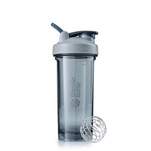 BlenderBottle Shaker Bottle Pro Series Perfect for Protein Shakes and Pre Workout, 28-Ounce, Pebble Grey