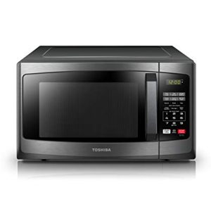 Toshiba EM925A5A-BS Microwave Oven with Sound On/Off ECO Mode and LED Lighting, 0.9 Cu.ft, Black Stainless (Renewed)