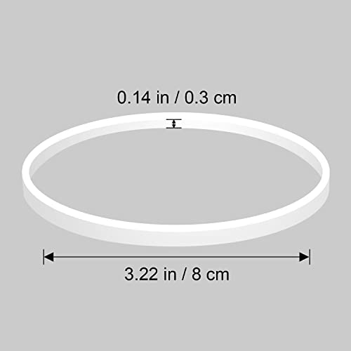 5 Packs Gaskets 3.22 Inch for Ninja Rubber Gasket Replacement Parts Seal O-Ring White for Ninja Single Serve Blender Blade 6 Fin Compatible with Nutri Ninja Professional 1500 watt BL770 BL780