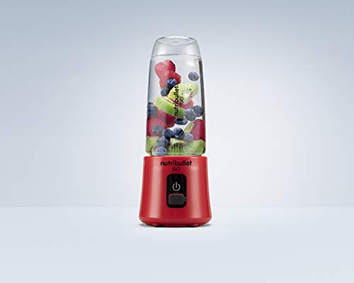 nutribullet GO Portable Blender for Shakes and Smoothies, 13 Ounces, 70 Watts, Red, NB50300R