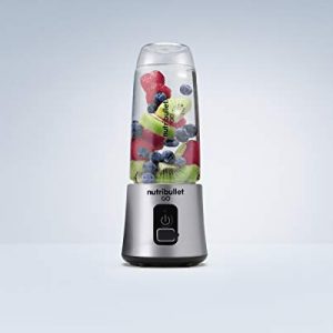 nutribullet GO Portable Blender for Shakes and Smoothies, 13 Ounces, 70 Watts, Silver, NB50300S