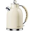 Electric Kettle, ASCOT Stainless Steel Electric Tea Kettle, 1.7QT, 1500W, BPA-Free, Cordless, Automatic Shutoff, Fast Boiling Water Heater -Beige