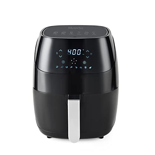 Air Fryer Electric Oven Cooker 5.3 Quart, LCD Digital Touch Screen with 8 Cooking Functions (36 Recipes), Nonstick and Dishwasher-Safe Detachable Basket, ETL/UL Certified, 1500W, Black