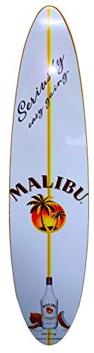 Malibu Rum Surfboard Wall Decor - 46.5" x 11" Malibu Style Surfboard (Indoor use only)