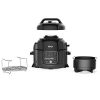 NINJA Foodi Cooker, Steamer & Air w/TenderCrisp Technology Pressure Cooker & Air Fryer All-in-One, 6.5 quart w/dehydrate, Black/Gray (Renewed)