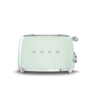 Smeg 50s Retro 4-Slot Toaster TSF03 Bundle with Smeg KLF03 Electric Kettle (Pastel Green)