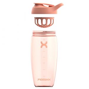 PROMiXX Shaker Bottle - Premium Protein Shaker Cup for Protein Mixes and Supplement Shakes - Easy Clean, Durable Cup (24oz, Coral)