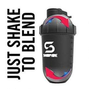 ShakeSphere Tumbler: Protein Shaker Bottle, 24oz ● Capsule Shape Mixing ● Easy Clean Up ● No Blending Ball or Whisk Needed ● BPA Free ● Mix & Drink Shakes, Smoothies, More (Glossy Black)