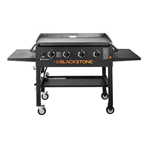 Blackstone 4-Burner 36" Griddle Cooking Station with Side Shelves,Flat Top Grills & Outdoor Griddles