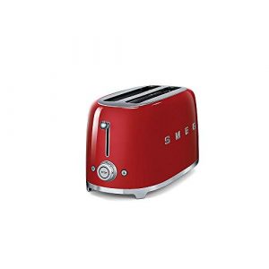 Smeg TSF02RDUS 50's Retro Style 4 Slice Toaster, Red