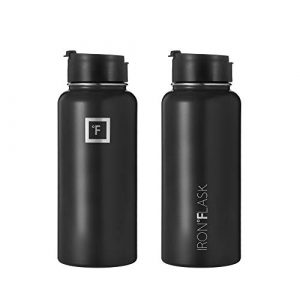 Iron Flask Sports Water Bottle - 32 Oz, 3 Lids (Straw Lid), Leak Proof, Vacuum Insulated Stainless Steel, Double Walled, Thermo Mug, Metal Canteen