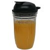 Replacement Travel Cup with 18oz and to go lid,Compatible with 1200W NutriBullet Blender Combo(ZNBF30500Z/ ZNBF30400Z/NBF70500) & Pro 1000 & Select series (Clear, 18oz)