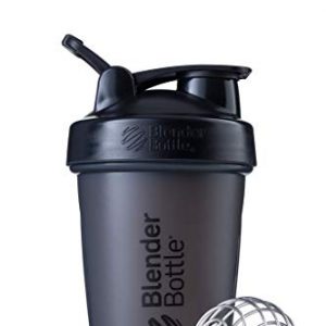 BlenderBottle Classic Shaker Bottle, 20 oz, Black