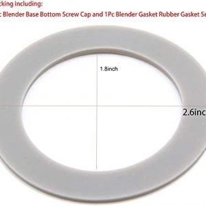 Black Blender Base Bottom Screw Cap 1Pc and Blender Gasket Rubber Gasket Seal (1Pc), Replacement for Beach Blenders