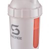 ShakeSphere Tumbler VIEW: Protein Shaker Bottle with Side Window, 24oz ● Capsule Shape Mixing ● Easy Clean Up ● No Blending Ball Needed ● BPA Free ● Mix & Drink Shakes, Smoothies, More (Pearl White)
