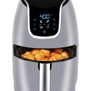 PowerXL Air Fryer Vortex - Multi Cooker with Roast, Bake, Food Dehydrator, Reheat Non Stick Coated Basket, Cookbook (2 QT, Slate)
