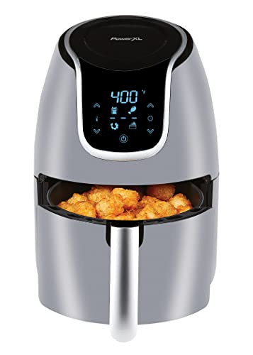 PowerXL Air Fryer Vortex - Multi Cooker with Roast, Bake, Food Dehydrator, Reheat Non Stick Coated Basket, Cookbook (2 QT, Slate)