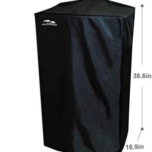 40" Heavy-Duty, Masterbuilt and Reinforced Polyester Smoker Cover, Black