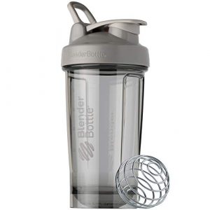 BlenderBottle Shaker Bottle Pro Series Perfect for Protein Shakes and Pre Workout, 24-Ounce, Smoke Grey