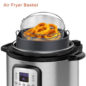 Air Fryer Basket for Instant Pot 6, 8Qt,Accessories for Air Fryer,Air Fryer Replacement Basket,Steamer Basket,Mesh Basket
