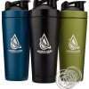 Hydra Cup - [3 PACK] Insulated Stainless Steel Shaker Bottle with Blenders, Double Walled Vacuum Protein Mixes Shaker Cup, Keep Hot & Cold (3)