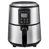 Crux 3QT Digital Air Fryer, Faster Pre-Heat, No-Oil Frying, Fast Healthy Evenly Cooked Meal Every Time, Dishwasher Safe Non Stick Pan and Crisping Tray for Easy Clean Up, Stainless Steel