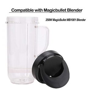 2 Pack Tall 22oz Cup with Flip Top To-Go Lid Replacement Part Cup Mug with handle Compatible with 250w MB1001 Magic Bullet Mugs & Cups Blender Juicer Mixer