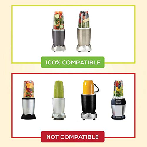 Blender Cups for Nutribullet Blender, 32OZ Cup with Flip Top To Go Lid Compatible with Nutribullet 600W 900W Blenders, Blender Replacement Parts 2 Pcs