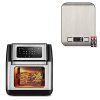 Crownful Digital Food Scales and 9-in-1 Air Fryer Toaster Oven, Convection Roaster with Rotisserie & Dehydrator