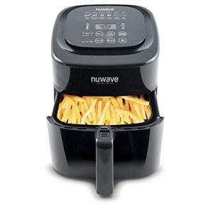 Nuwave 6 qt Brio Air Fryer Black with "Air Fry Everything" Cookbook