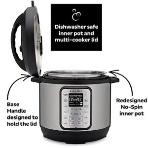Instant Pot Duo Plus 6 Quart 9-in-1 Electric Pressure Cooker, Slow Cooker, Rice Cooker, Steamer, Sauté, Yogurt Maker, Warmer & Sterilizer, 15 One-Touch Programs,Stainless Steel/Black