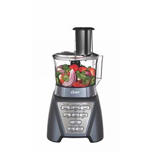 Oster Pro 1200 Blender with Professional Tritan Jar and Food Processor attachment, Metallic Grey