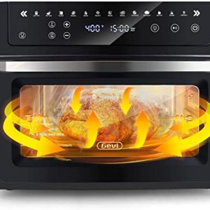 Gevi Air Fryer Toaster Oven Combo, Large Digital LED Screen Convection Oven with Rotisserie and Dehydrator, Extra Large Capacity Countertop Oven with Online Recipes