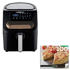 GoWISE USA GW22953 4-Quart Air Fryer with Viewing Window and 8 Presets, 4-QT, Black