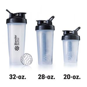BlenderBottle Classic Shaker Bottle Perfect for Protein Shakes and Pre Workout, 20-Ounce, Plum