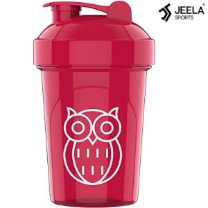 JEELA SPORTS [5 Pack] Protein Shaker Bottles for Protein Mixes | Extra Mixing Grid | 20 oz Blender Shaker Cup with Measurement Marks on Side | Leak Proof, Dishwasher Safe