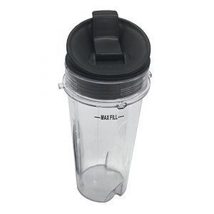 Two Pack 16-Ounce (16 oz.) Cup with Sip & Seal Lid Fit for Nutri Ninja blender series with BL660/BL663/BL663CO/BL665Q/BL771/BL773CO/BL780/BL780CO/BL810/BL820/BL830/QB3000/QB3000SSW/QB3004/QB3005