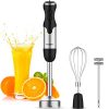 Keylitos Immersion Hand Blender, 800W 3-in-1 Multifunctional Hand Stick, Turbo Design & 12 Speed Stick Blender with Detachable Shaft, Whisk & Milk Frother for Making Smoothies, Puree, Baby Food, Soup, etc