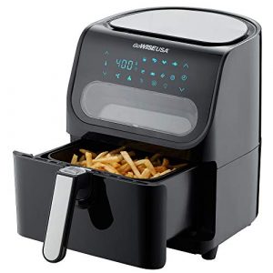 GoWISE USA GW22953 4-Quart Air Fryer with Viewing Window and 8 Presets, 4-QT, Black