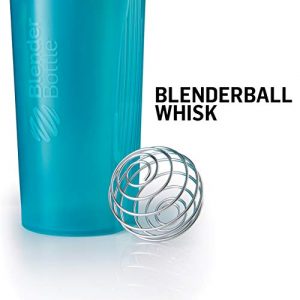 Blender Bottle BlenderBottle Classic Shaker Bottle Perfect for Protein Shakes and Pre Workout, 20-Ounce (3 Pack), Clear/Black