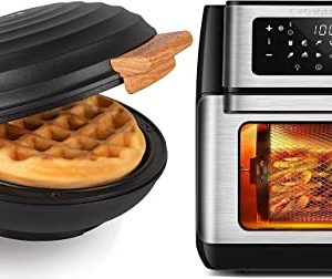 CROWNFUL Mini Waffle Maker Machine and CROWNFUL 10-in-1 Air Fryer