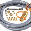 Blackstone 5249 Propane to Natural Gas Conversion Kit for Grill, Compatible 28", 36" Griddles, Tailgater, Rangetop Combo & Single Burner Rec Stove – Hose, Quick Connect Fitting, Grey