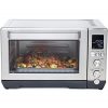 GE Convection Toaster Oven | Quartz Heating Technology | Large Capacity Toaster Oven Complete With 7 Cook Modes & Oven Accessories | Countertop Kitchen Essentials | 1500 Watts | Stainless Steel