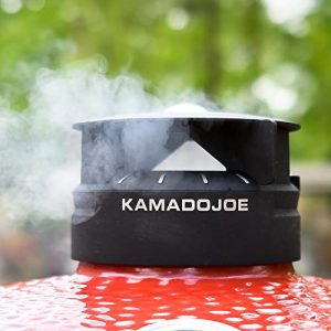 Kamado Joe KJ23RHC Classic Joe II 18-inch Charcoal Grill with Cart and Side Shelves, Blaze Red
