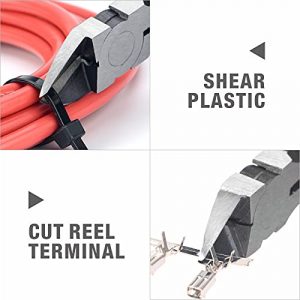 iCrimp Wire Flush Cutters, 6-inch Side Cutter, Clipper Wire Snipss Electronic Cutter, Spring-loaded High Leverage Plier, Perfect for Cutting Zip, Cable, and Hose Ties