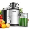 Juicer, Juicer Machines, SHARDOR Centrifugal juicer with Big Mouth 3" Feed Chute, Juice Maker for Whole Fruits & Veggies, Juice Extractor with Dual Speeds, Easy to Clean, Anti-drip, BPA-Free, White