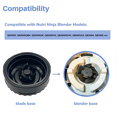 Blender 5 Fins Blade Replacement Parts for Ninja, Base Extractor Blade Only for 16 oz Cups, Compatible with Nutri Ninja Blender 700 Watts QB3000, QB3000SS, QB3000SSW, QB3001SS 30, QB3004, QB3005