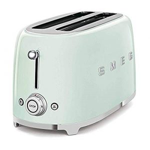 Smeg TSF02PGUS 50's Retro Style Aesthetic 4 Slice Toaster, Pastel Green